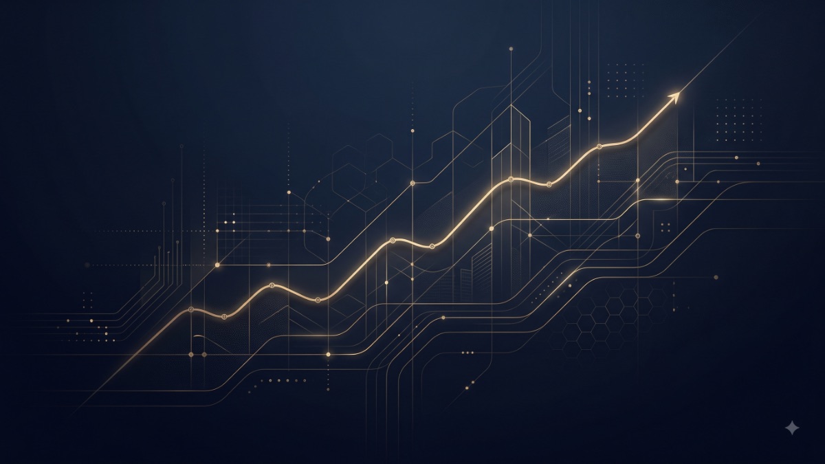Abstract upward trend line representing securities regulation